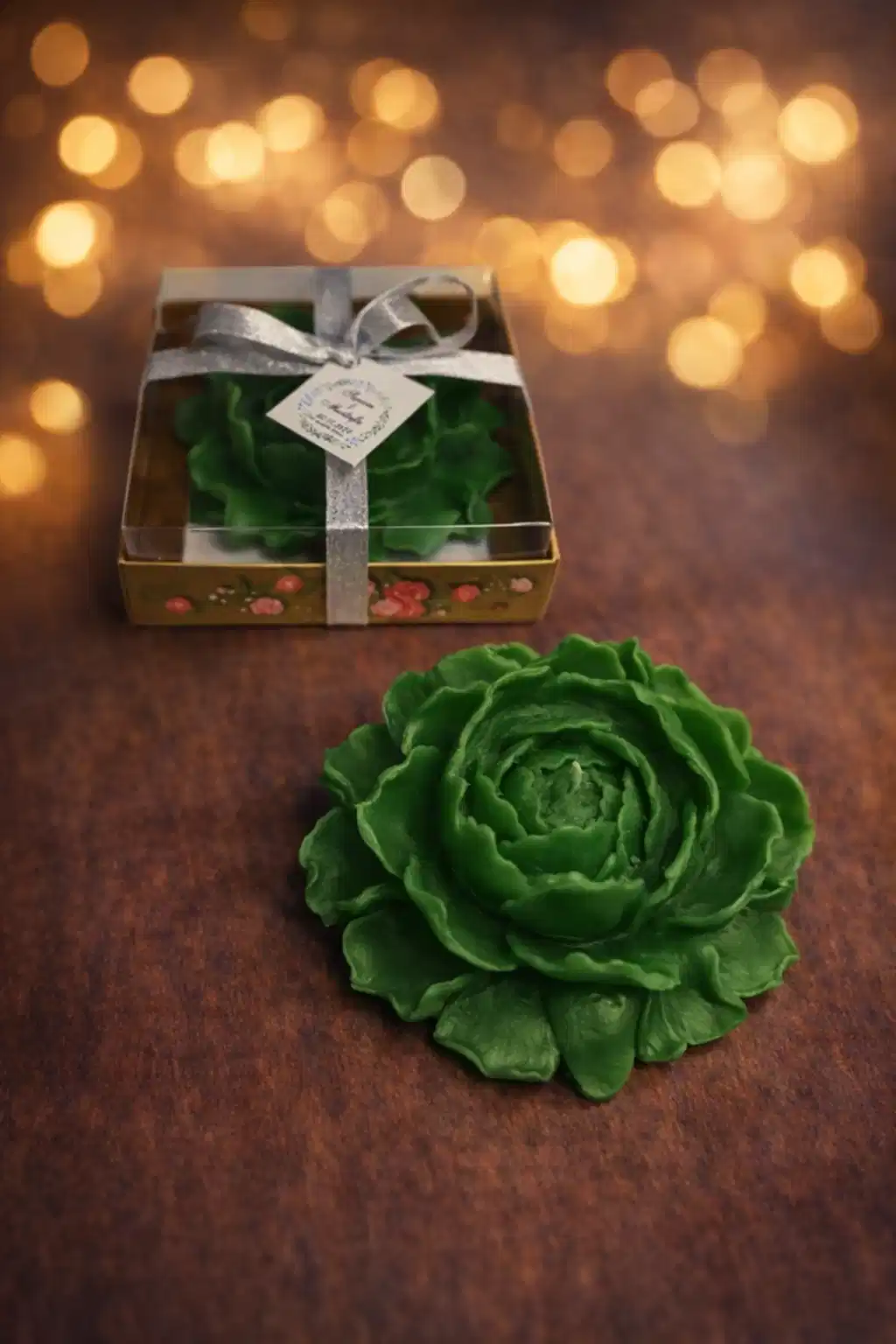 Şakayık Çiçekli Mum 