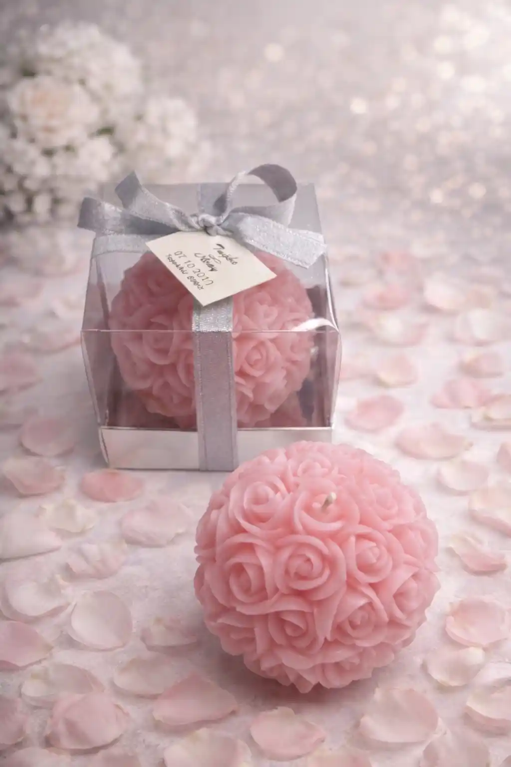 Büyük Top Gül Mum