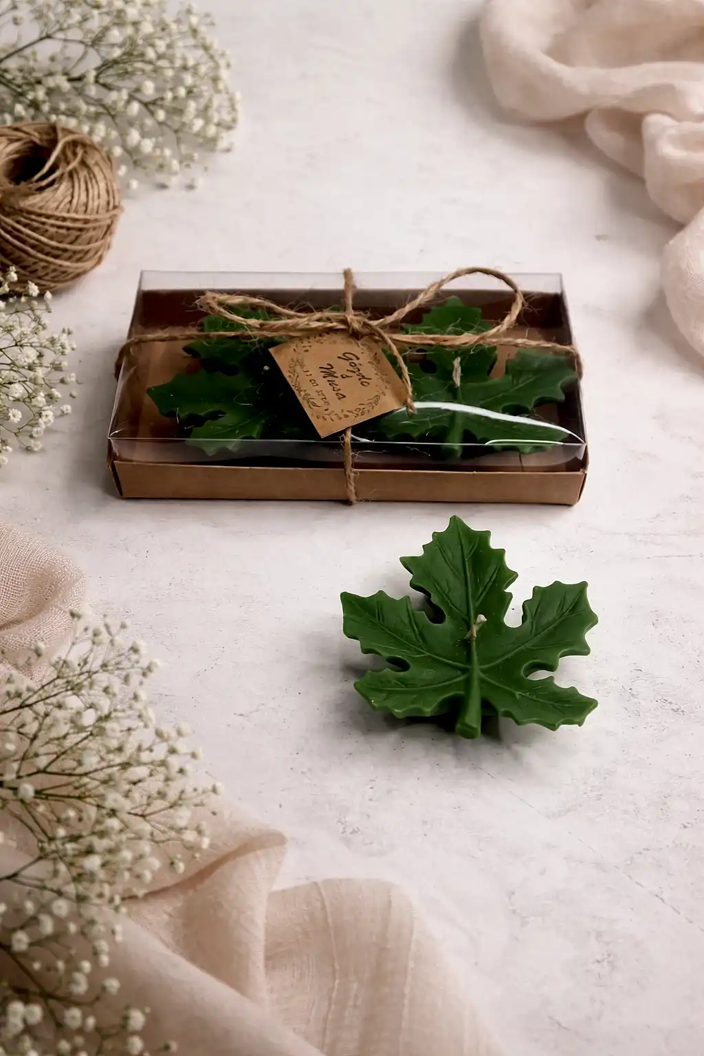 Yaprak Mum Model 1 İkili Set 