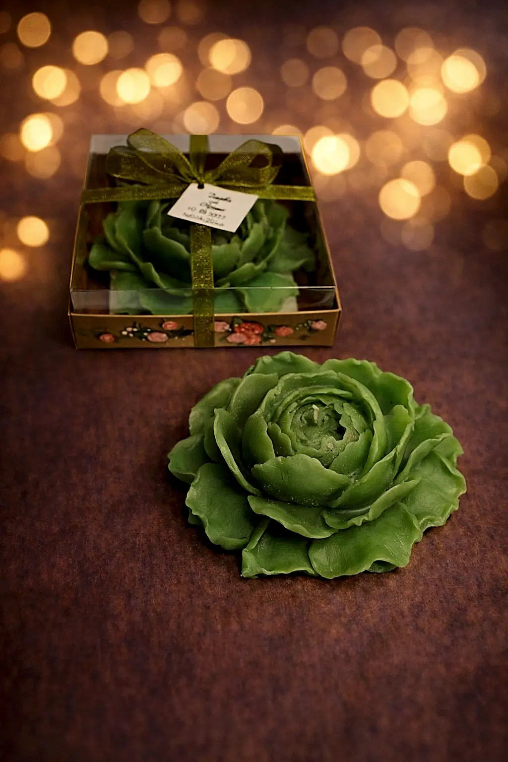 Şakayık Çiçekli Mum 