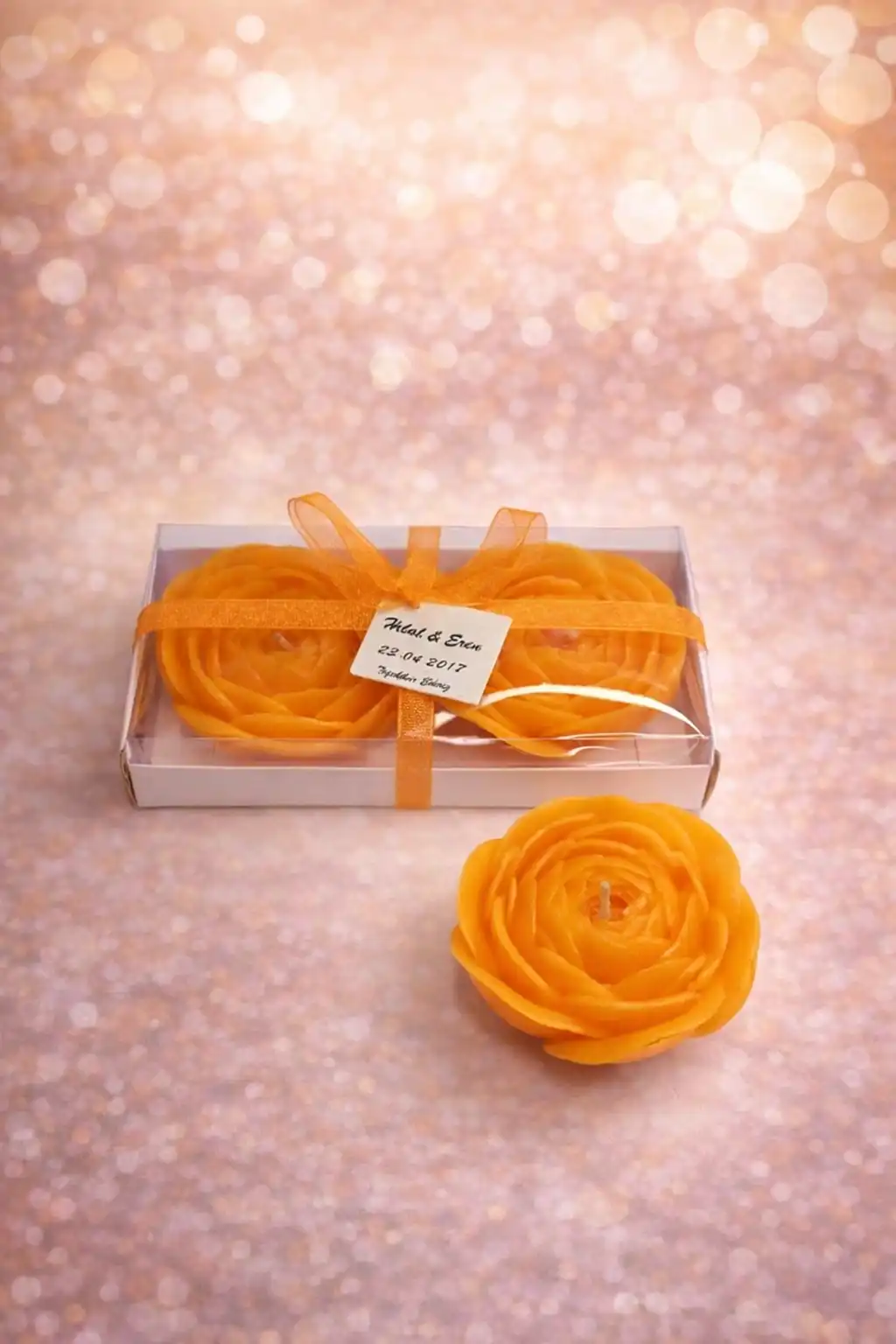 Eren Gül Mum İkili Set 