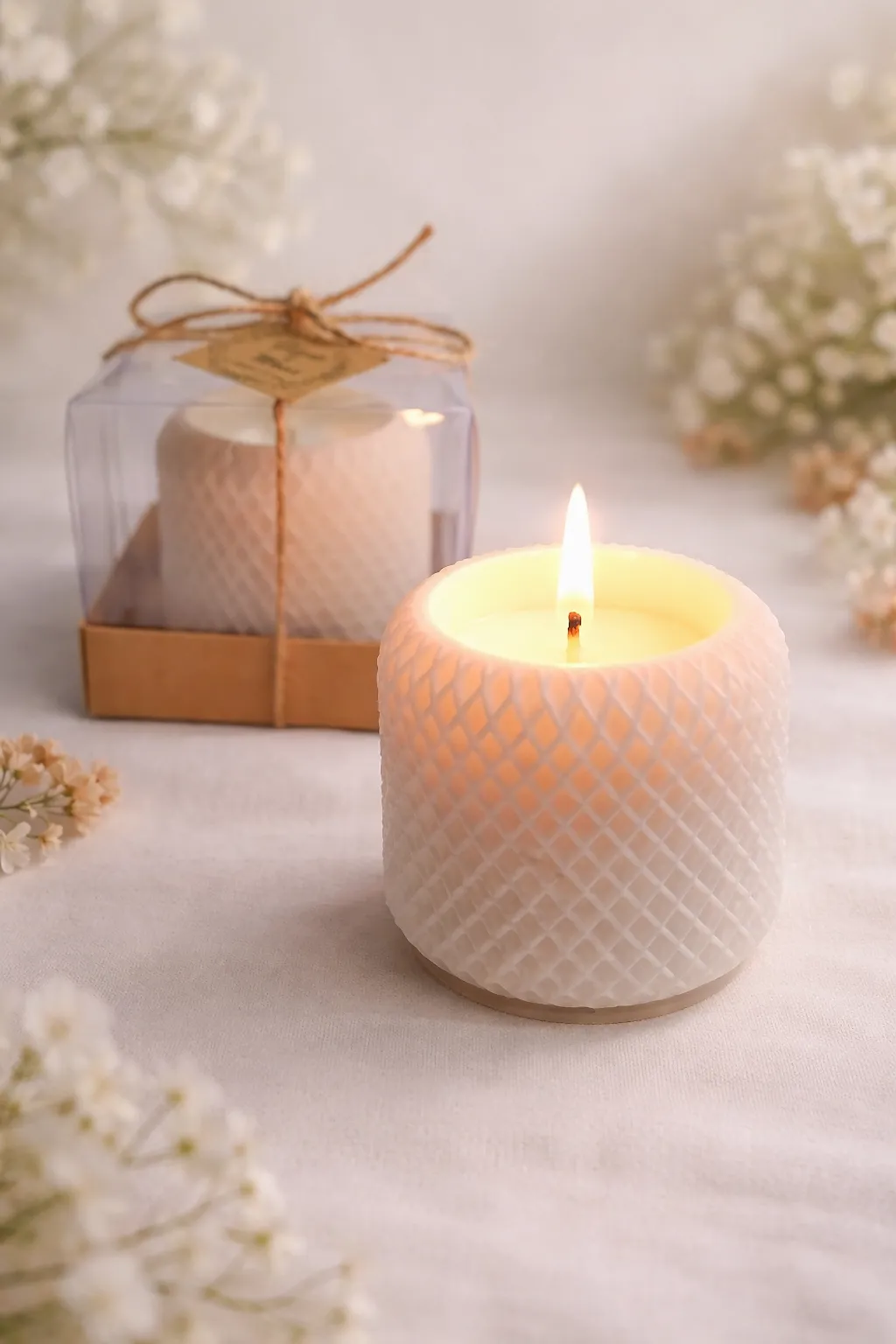 Geometrik Silindir Mum 