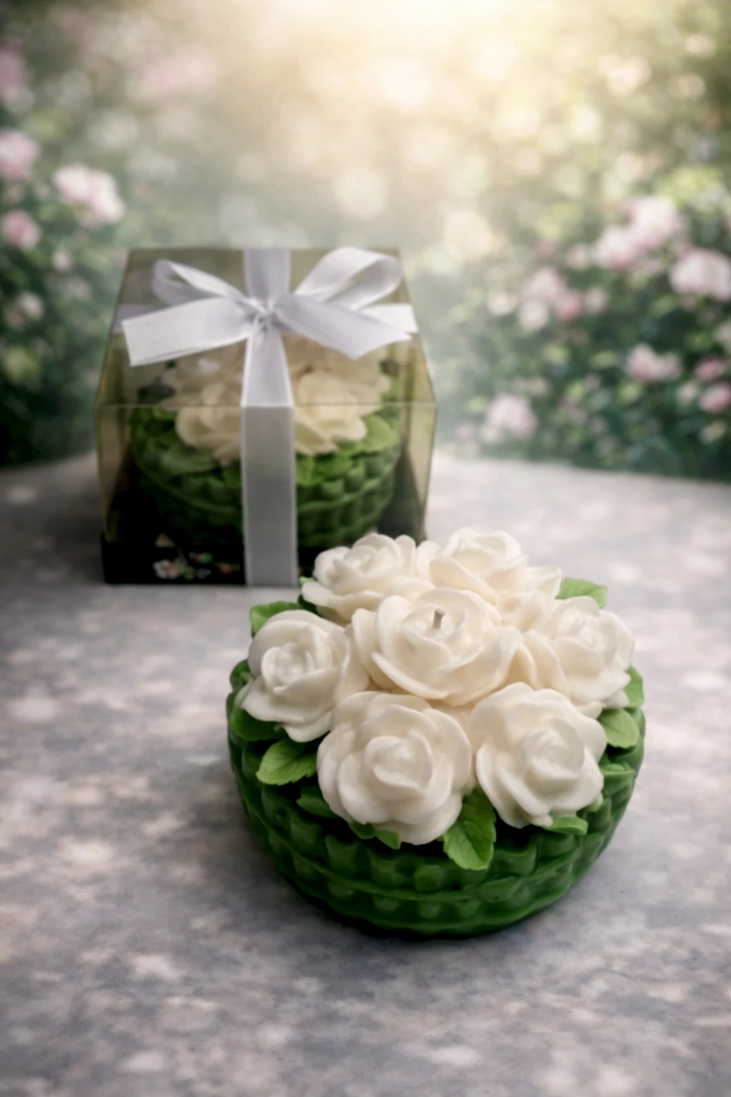 Gül Aranjman Dekoratif Mum 