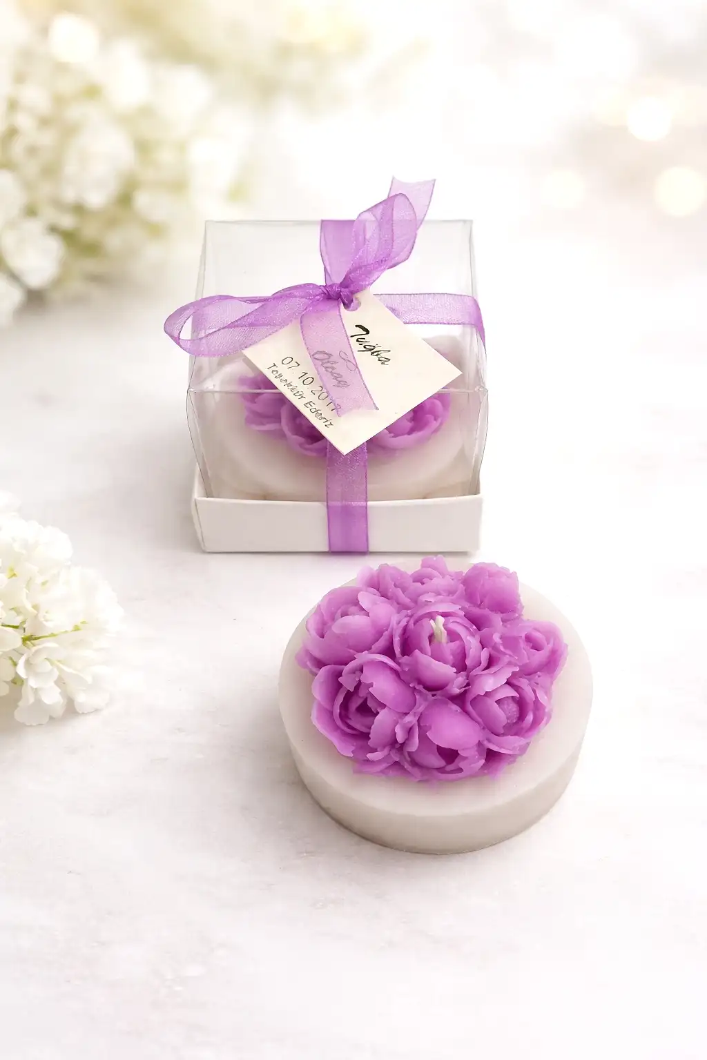 Saksıda Güller Mum 