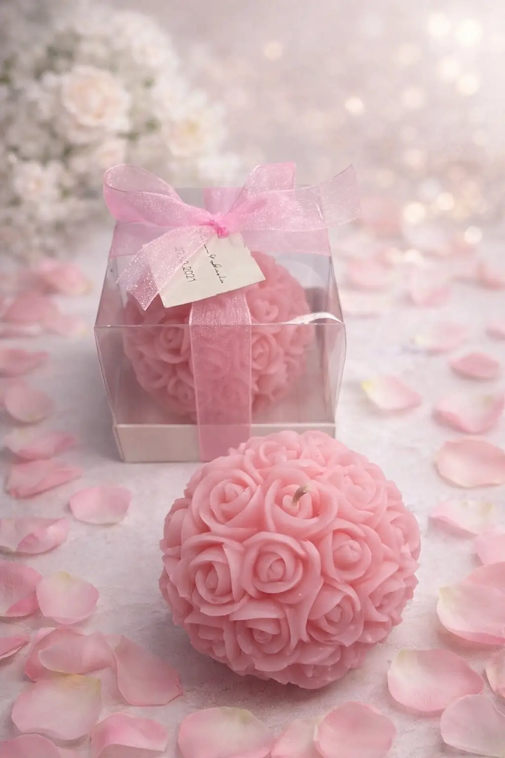 Büyük Top Gül Mum