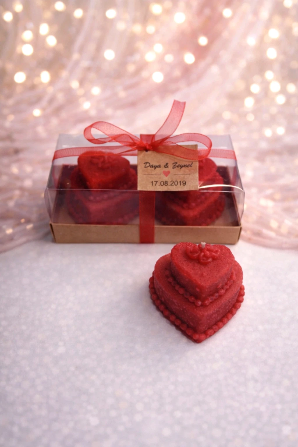 Düğün Mum Pastası İkili Set 