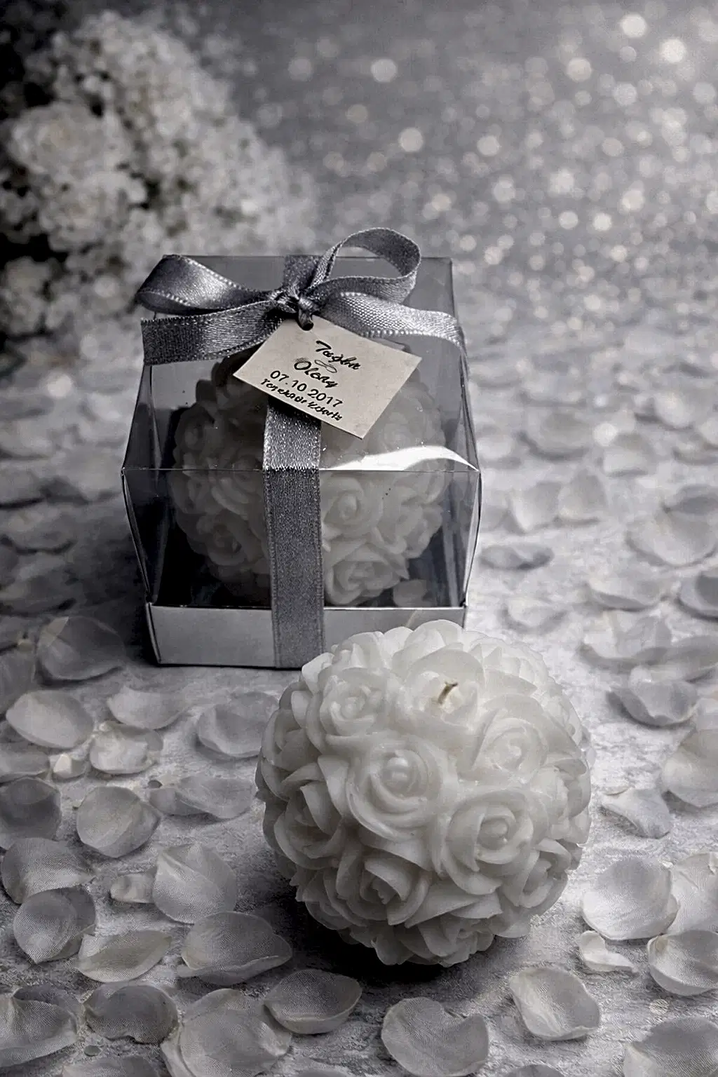 Büyük Top Gül Mum