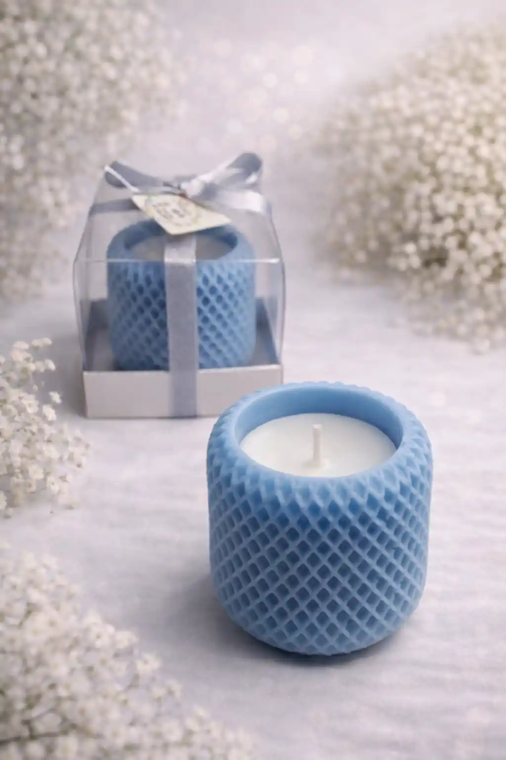 Geometrik Silindir Mum 