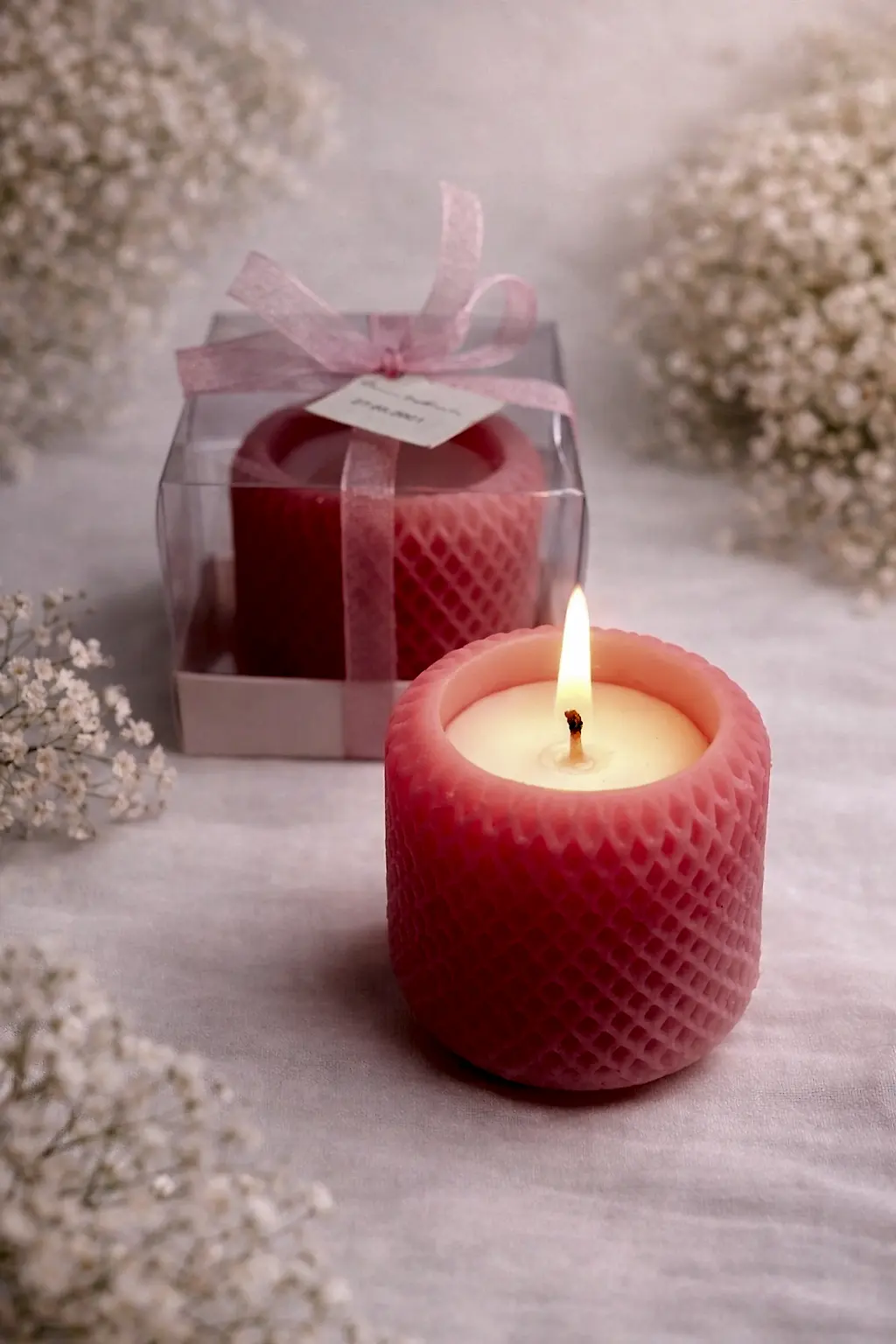 Geometrik Silindir Mum 