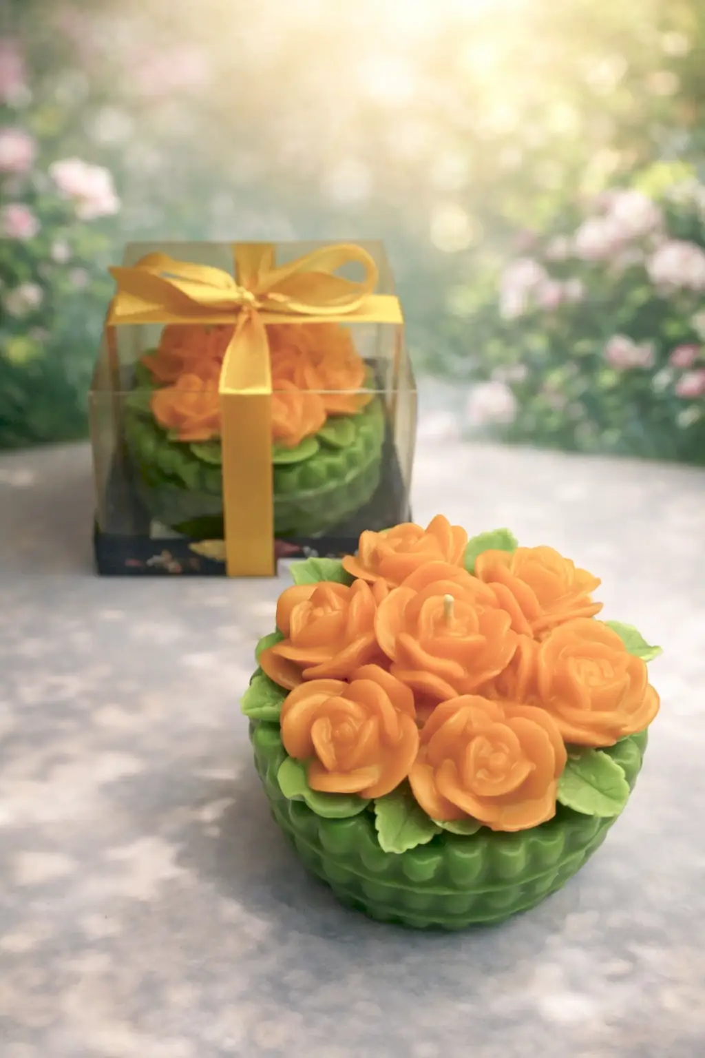 Gül Aranjman Dekoratif Mum 