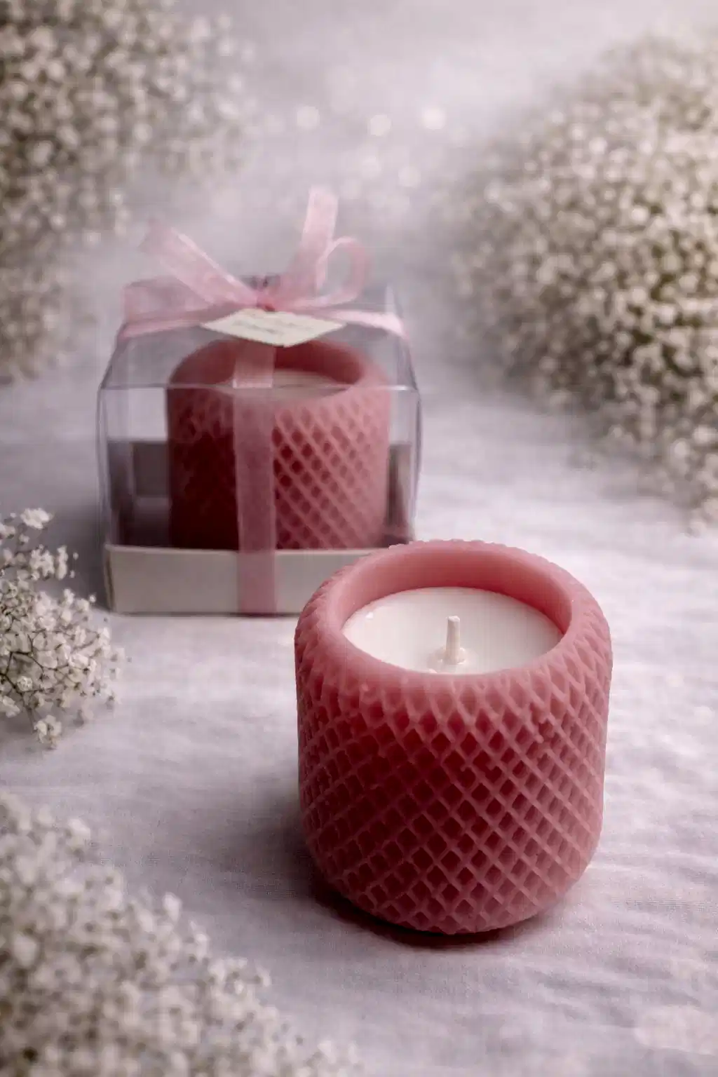 Geometrik Silindir Mum 