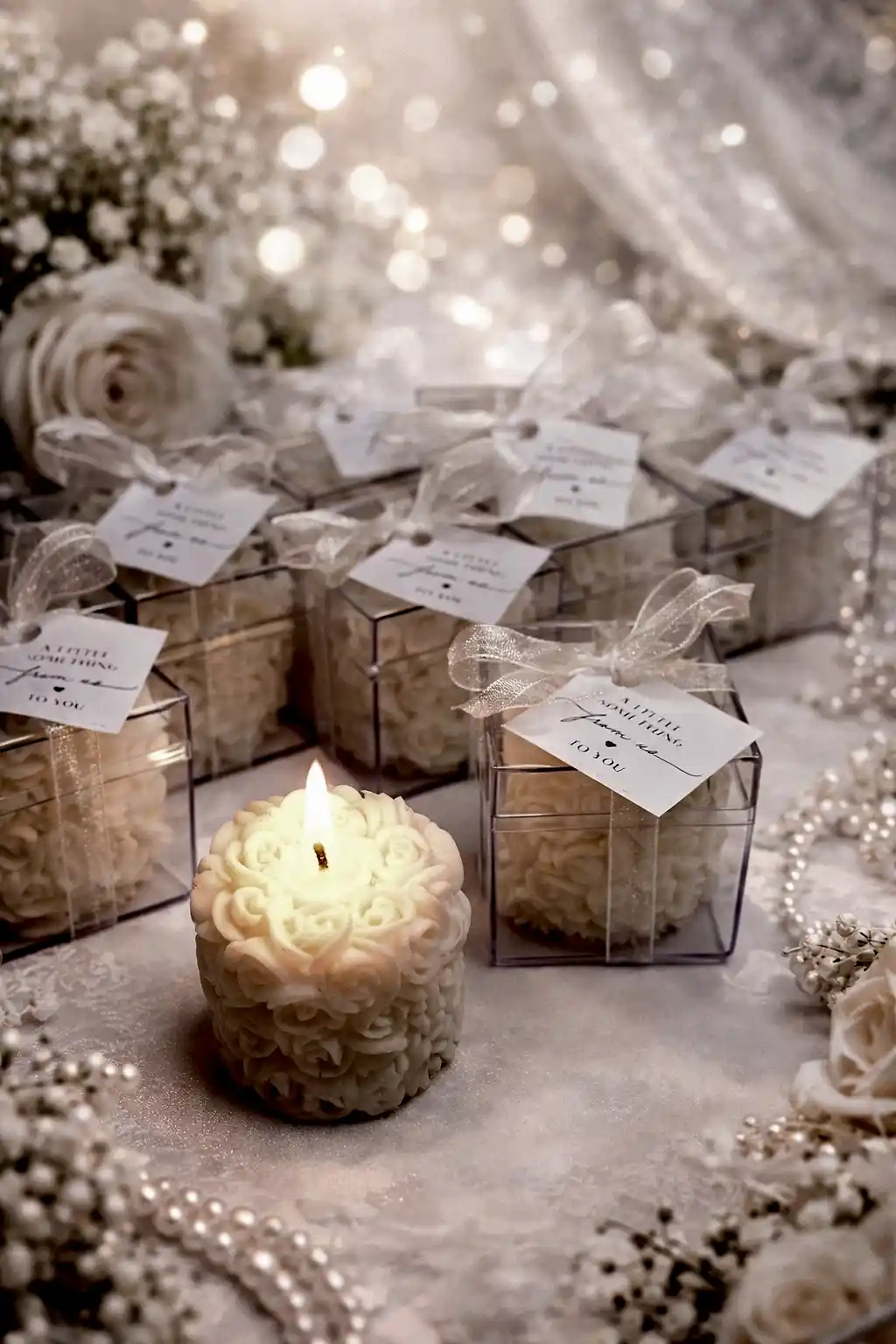 Mika Kutu Rulo Gül Mum