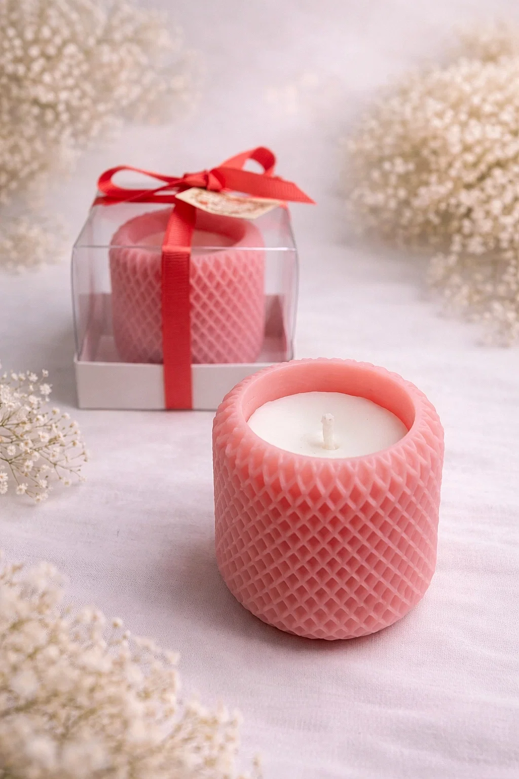 Geometrik Silindir Mum 