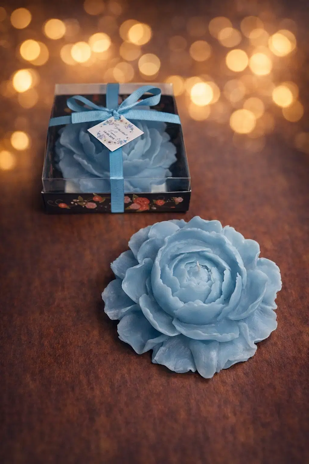 Şakayık Çiçekli Mum 