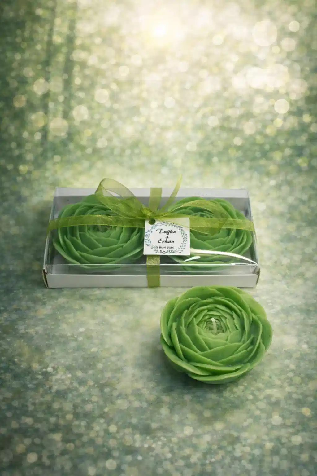 Eren Gül Mum İkili Set 