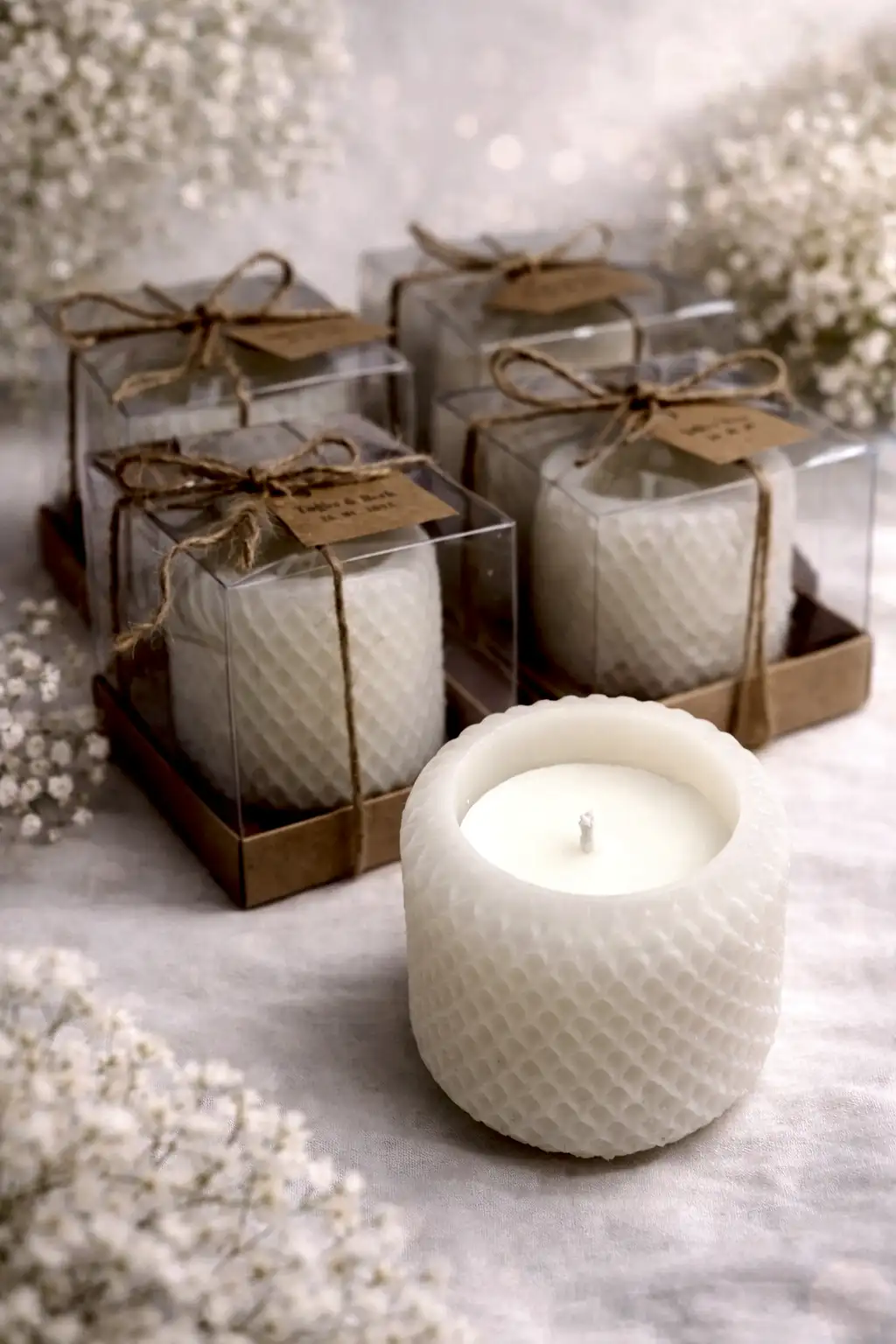 Geometrik Silindir Mum 