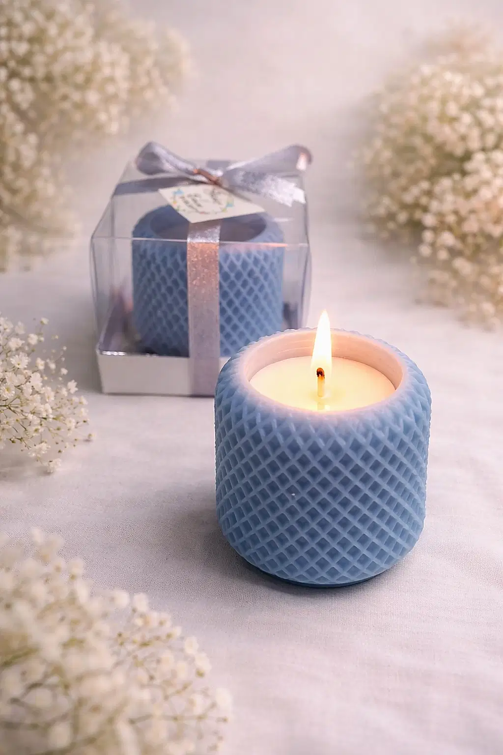 Geometrik Silindir Mum 