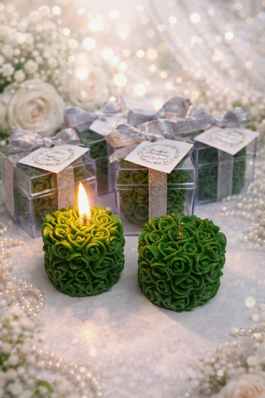 Mika Kutu Rulo Gül Mum