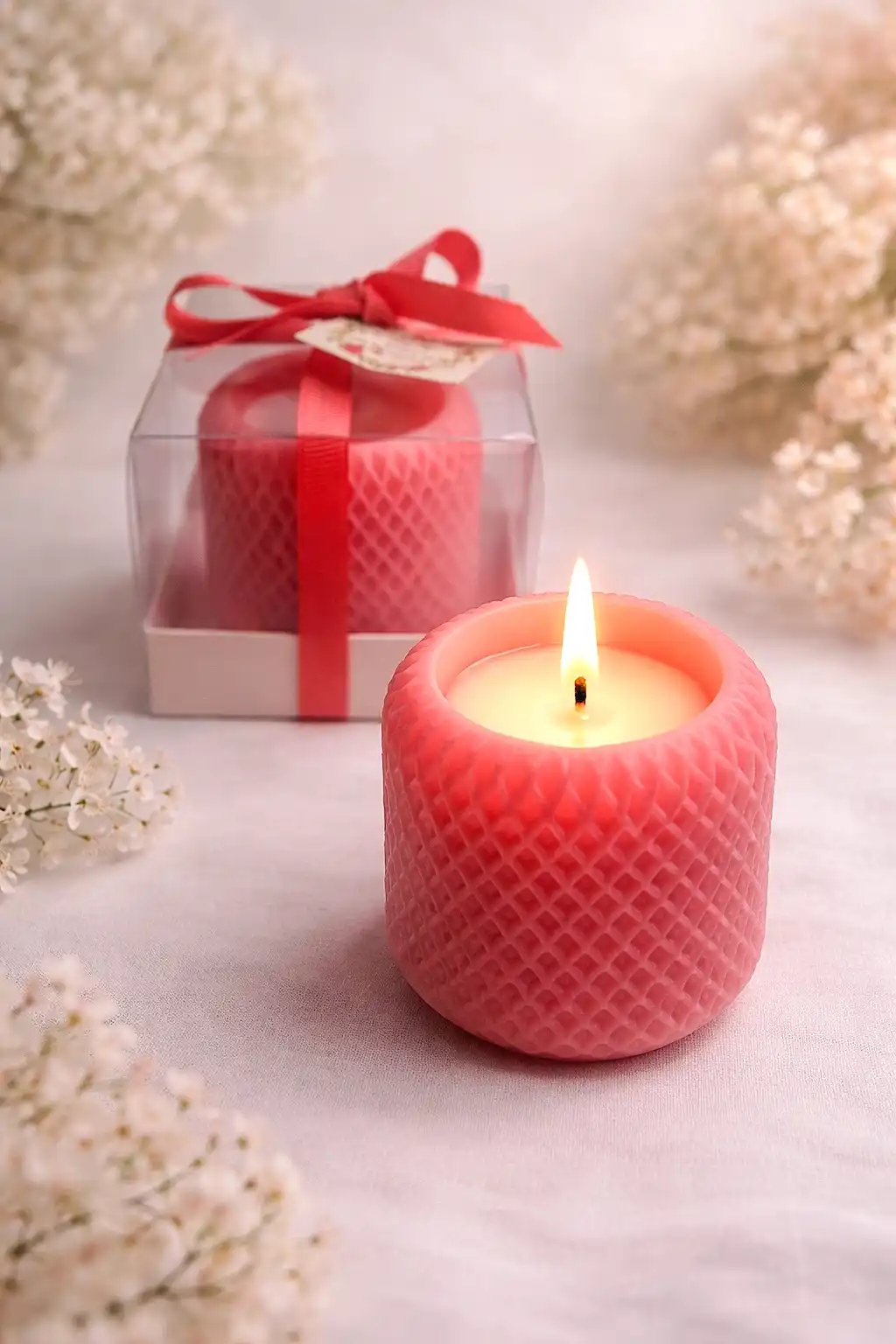 Geometrik Silindir Mum 