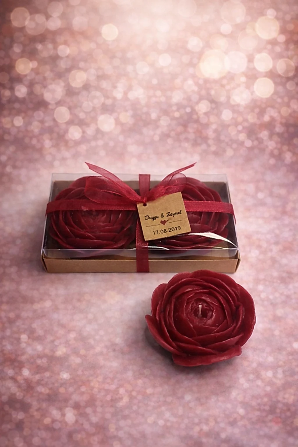 Eren Gül Mum İkili Set 