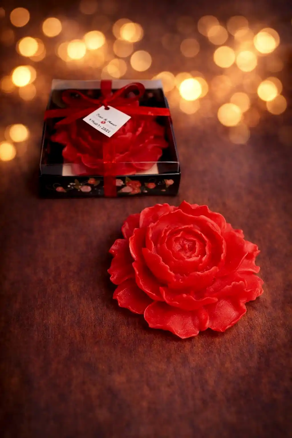 Şakayık Çiçekli Mum 