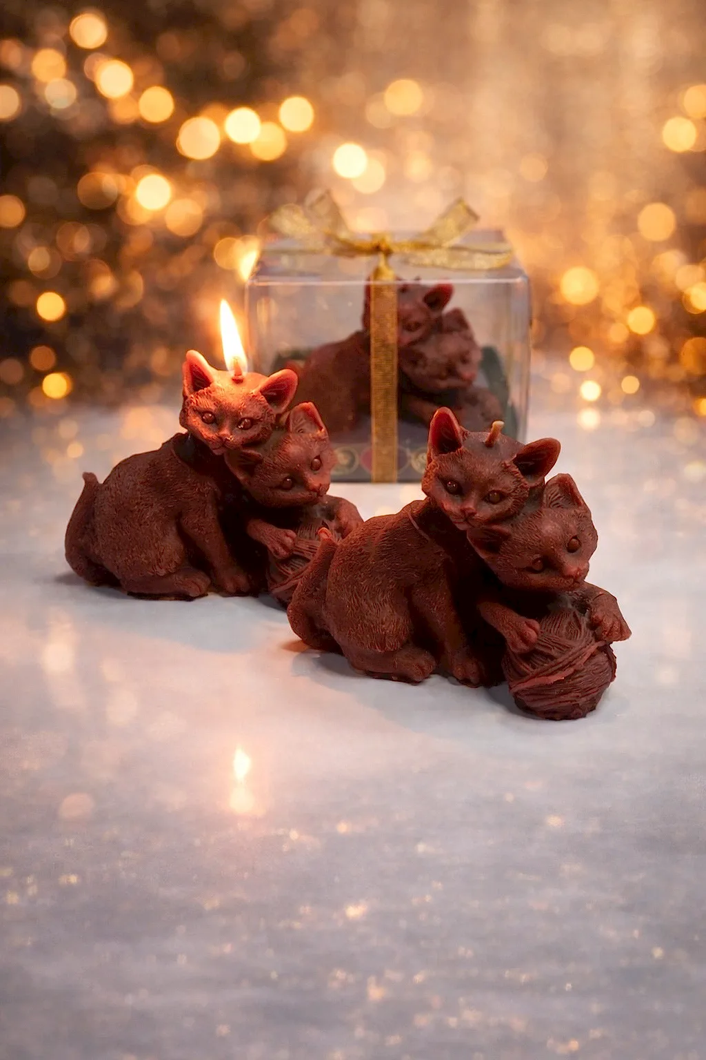 Kedi Figürlü Mum 