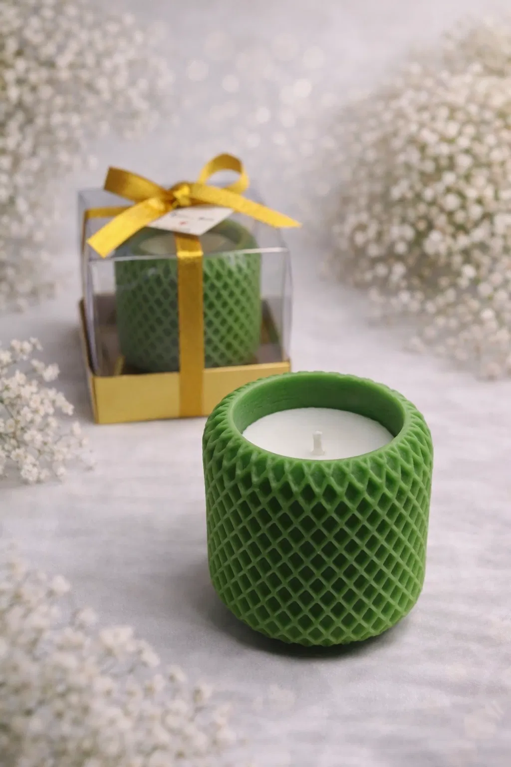 Geometrik Silindir Mum 