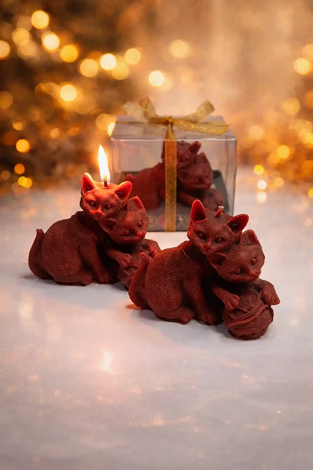 Kedi Figürlü Mum 