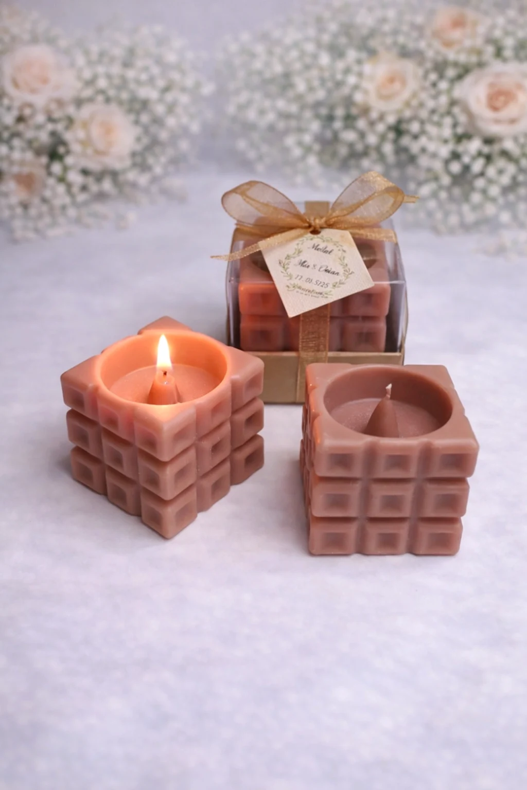 Dekoratif Küp Mum