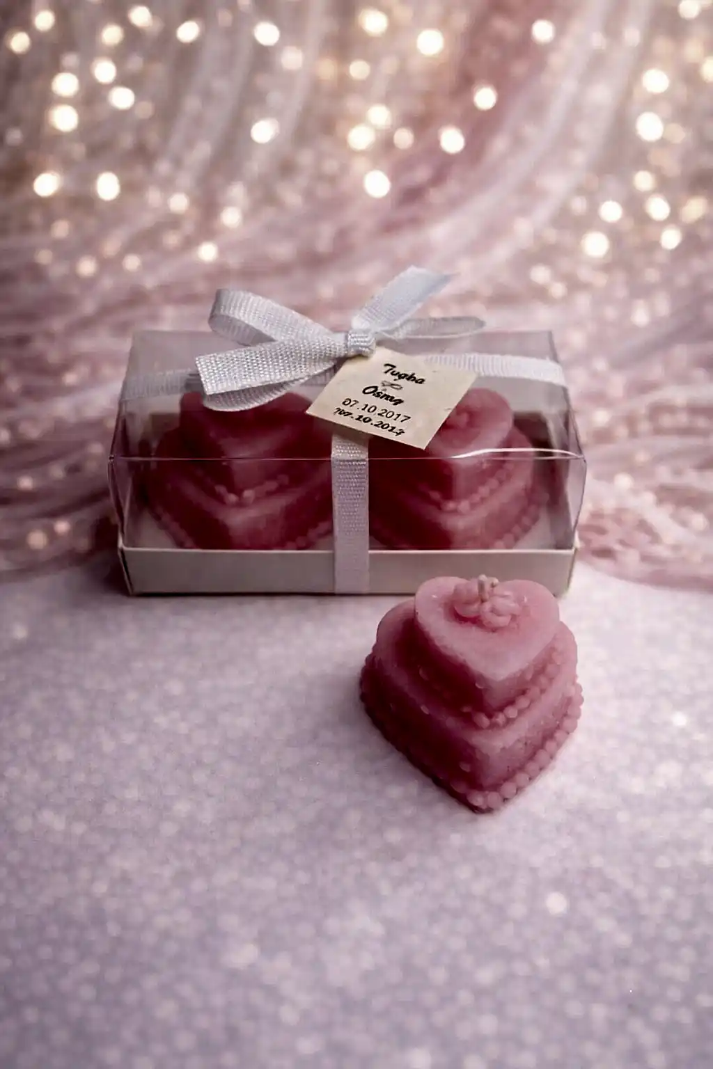 Düğün Mum Pastası İkili Set 