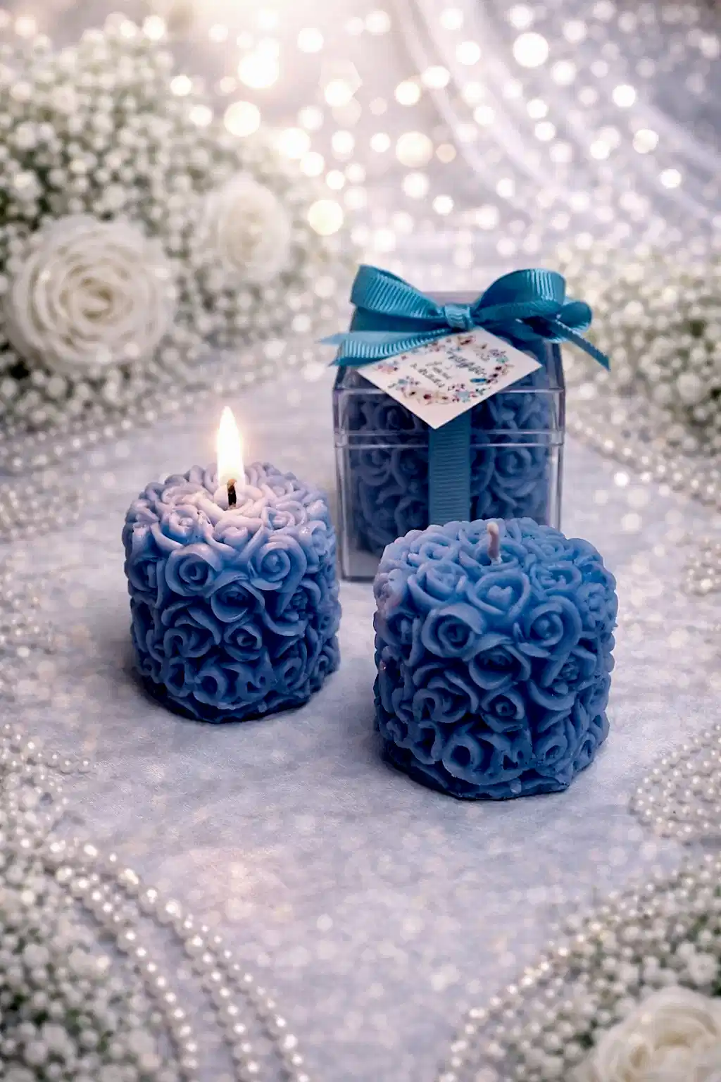 Mika Kutu Rulo Gül Mum