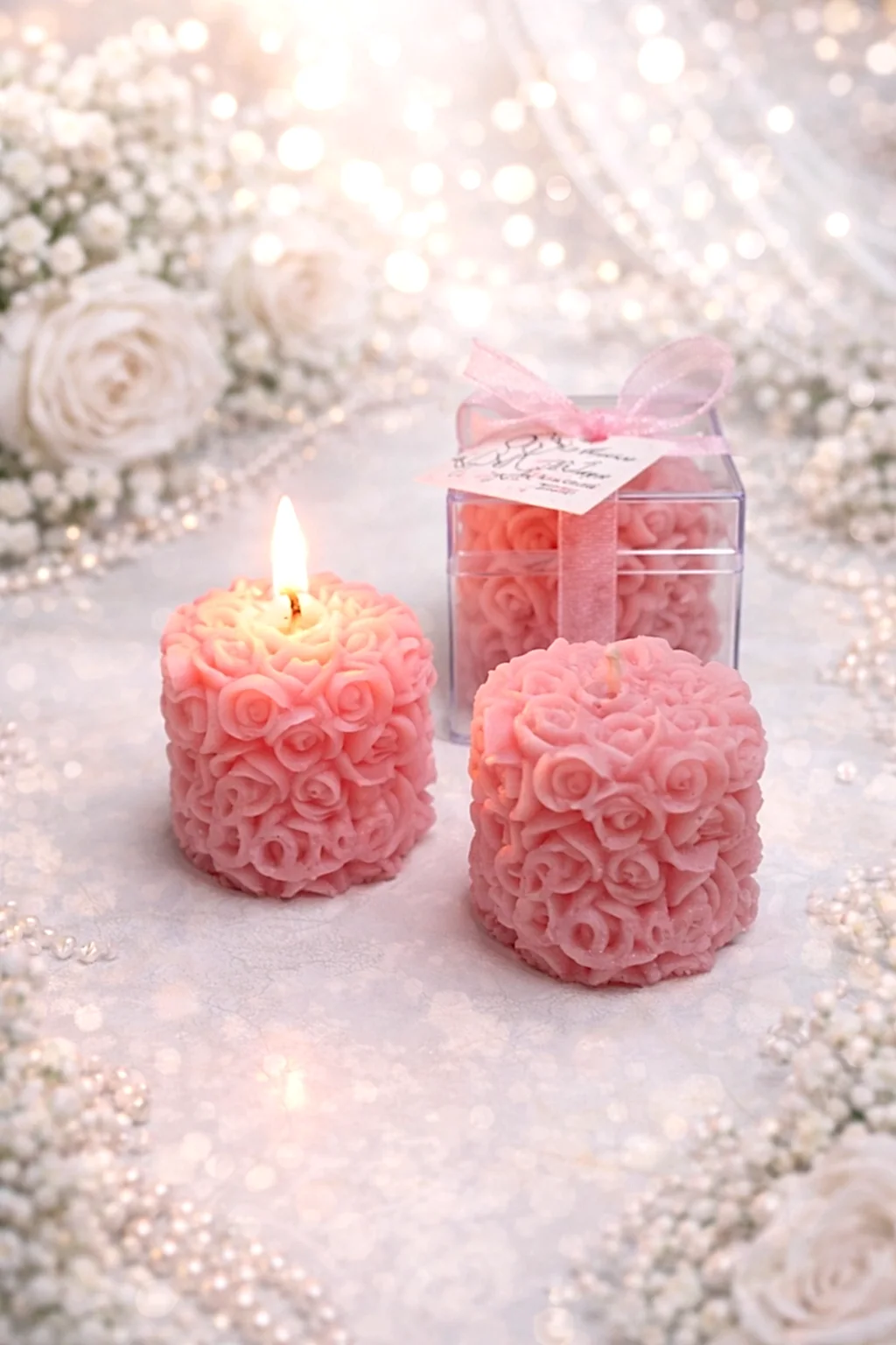 Mika Kutu Rulo Gül Mum