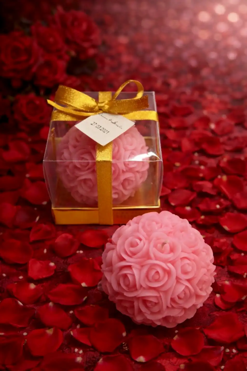 Büyük Top Gül Mum