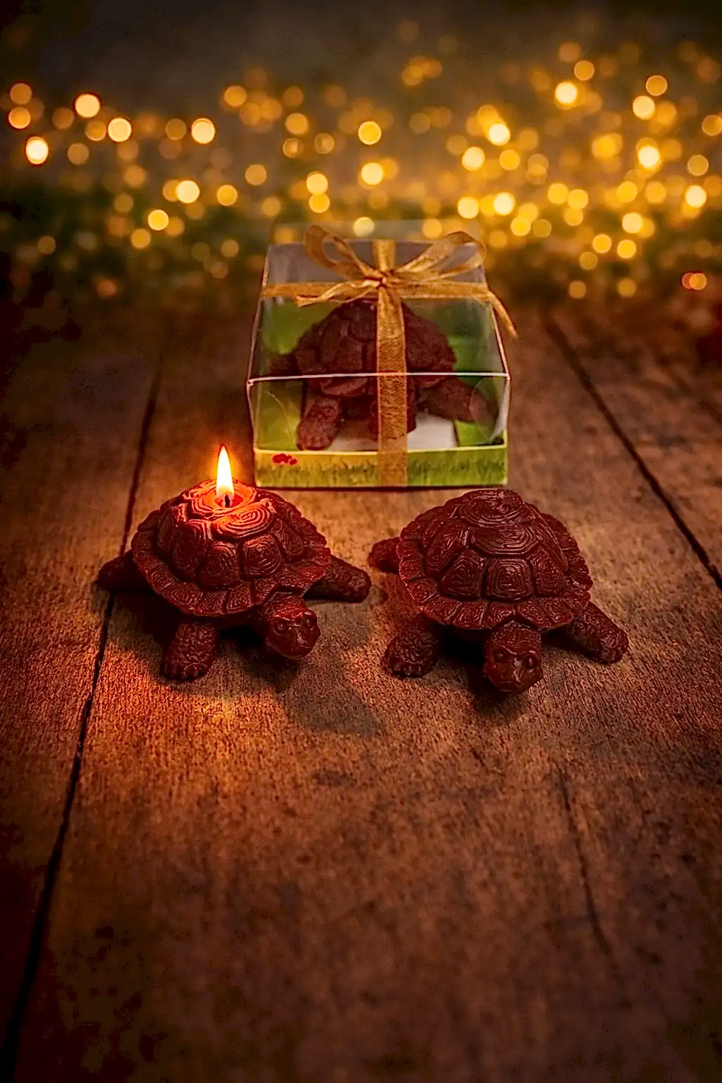 Kaplumbağa Figürlü Dekoratif Mum