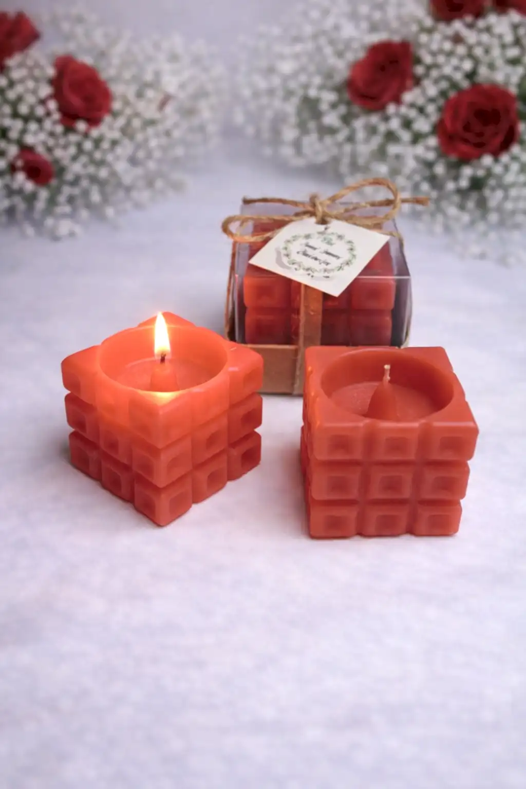 Dekoratif Küp Mum