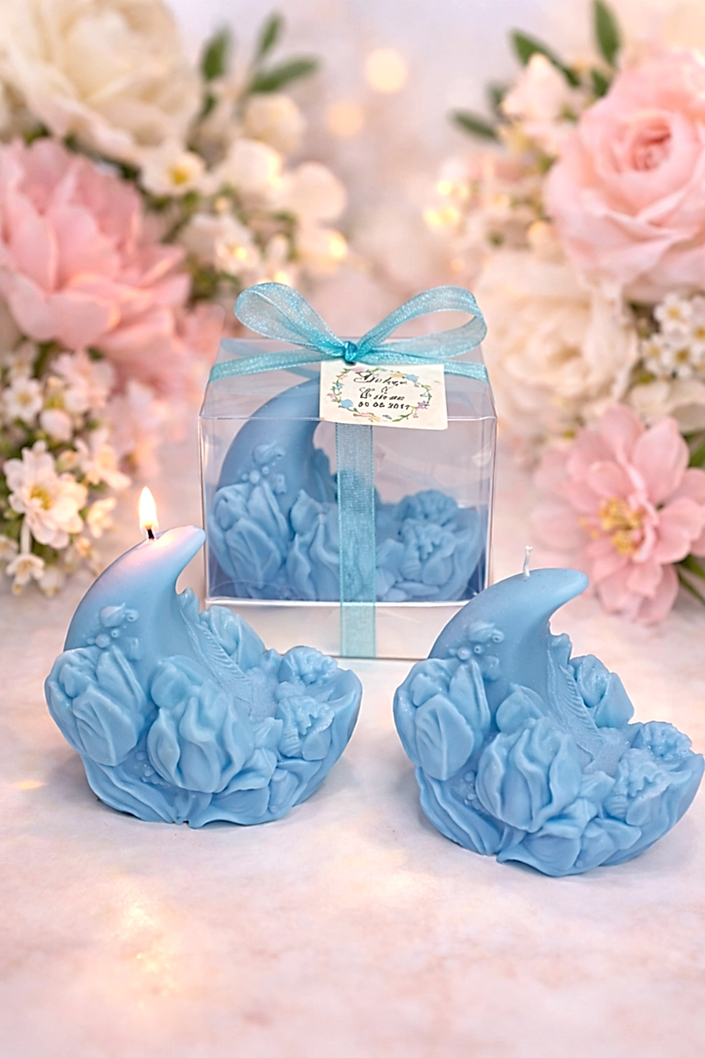 Lale Ay Işığı Mum