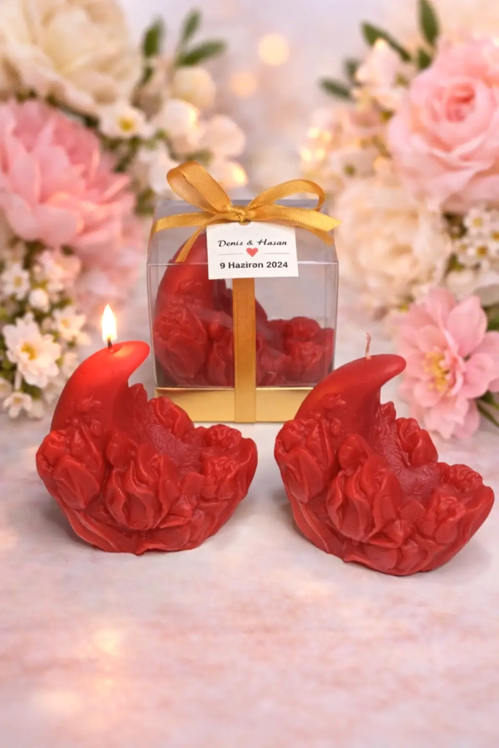 Lale Ay Işığı Mum