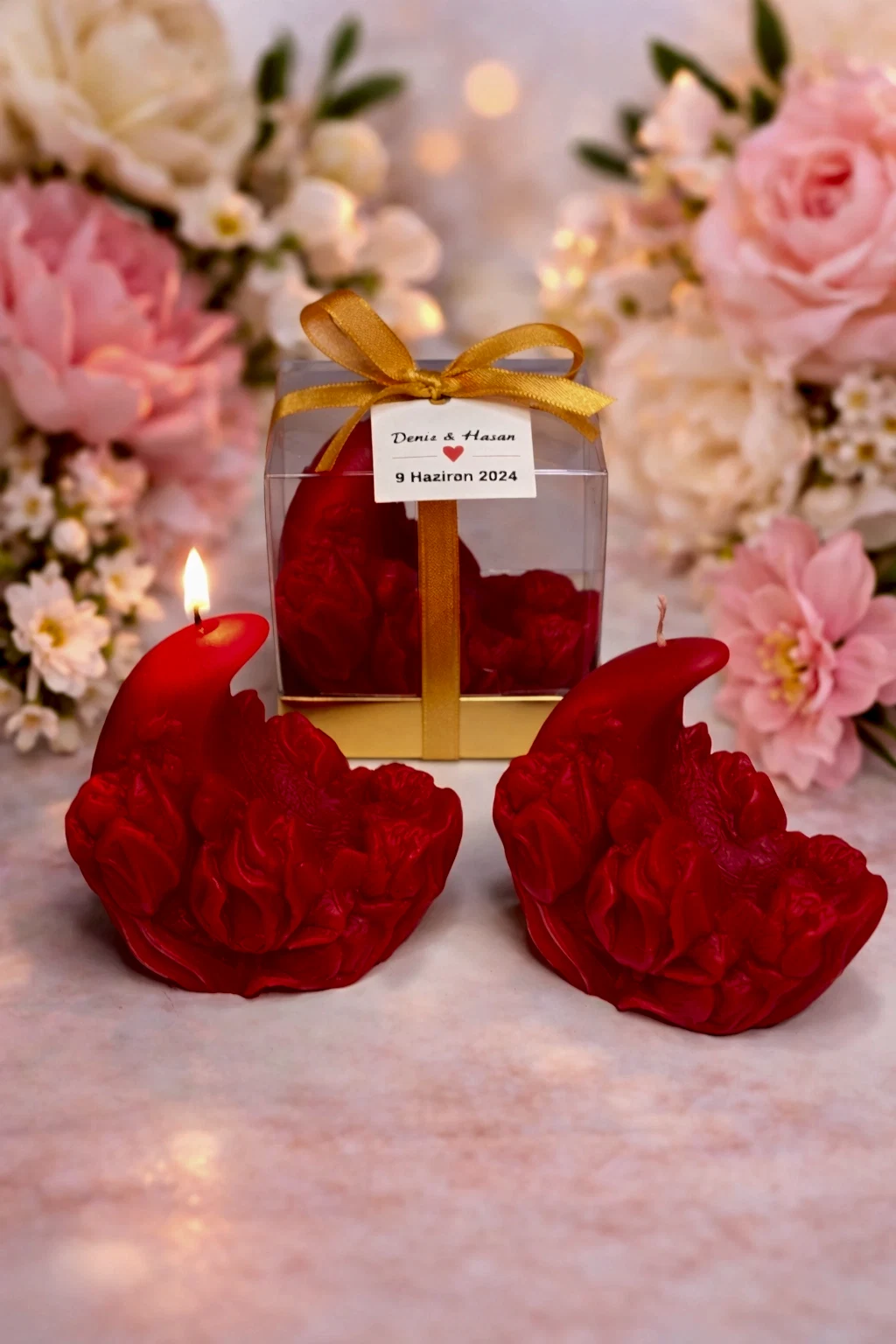 Lale Ay Işığı Mum