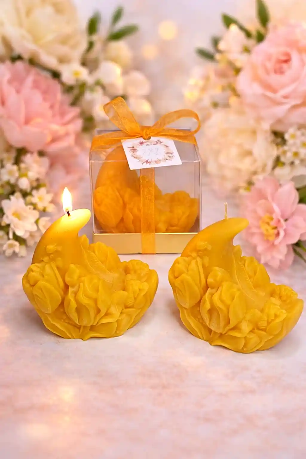 Lale Ay Işığı Mum