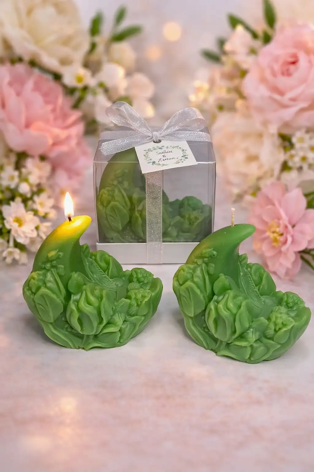 Lale Ay Işığı Mum