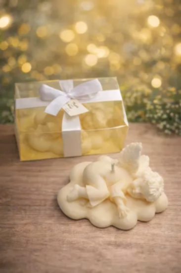 Bulut Melek Mum | Bebek Hediyesi Mevlid Hediyeliği