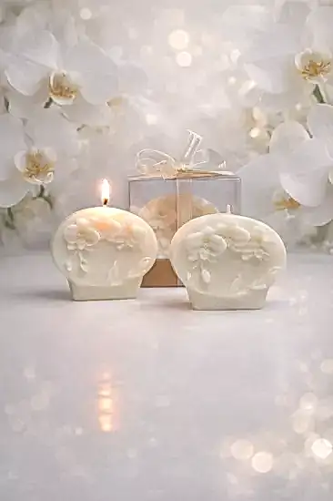 Orkide Mum Nikah Şekeri | Mum Nikah Şekeri