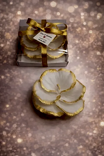 Orkide Büyük Boy Yaldız Boyalı | Nikah Hediyesi