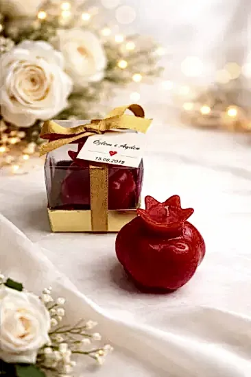 Nar Mum Bordo Nikah Şekeri | Nikah, Kına Hediyelik