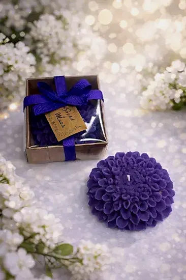 Yıldız Çiçeği Mum | Nikah Şekeri Hediyesi