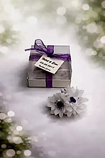 Krizantem Çiçeği Yaldız Boyalı | Nişan Hediyeliği