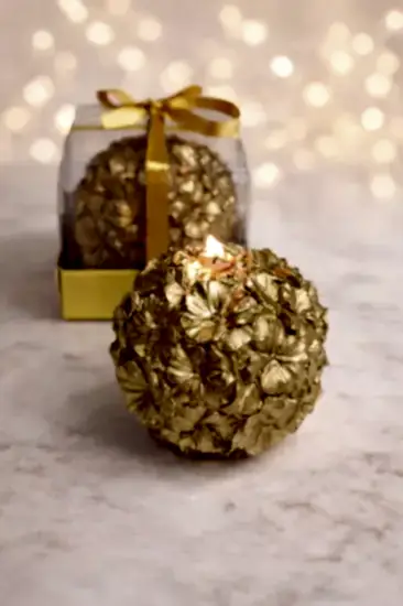 Menekşe Çiçekli Mum | Dekoratif Mum Modelleri 