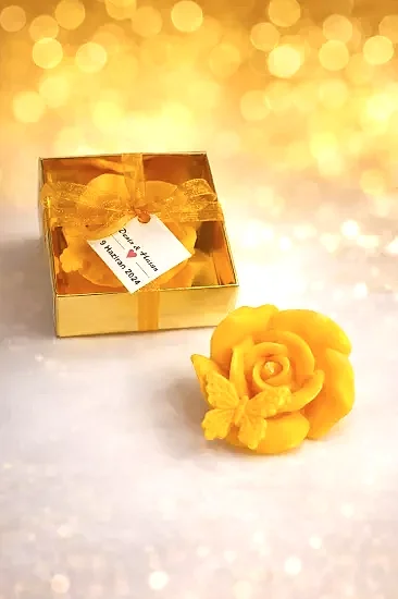 Kelebek Gül Mum | Dekoratif & Hediyelik Mum