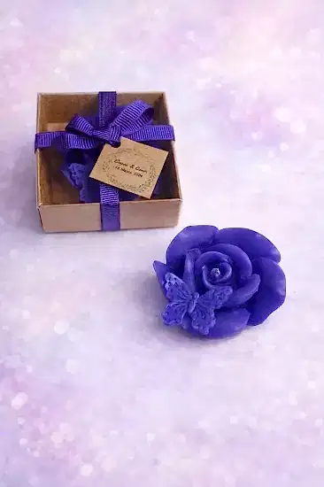 Kelebek Gül Mum | Dekoratif & Hediyelik Mum