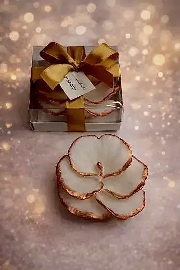 Orkide Büyük Boy Yaldız Boyalı | Nikah Hediyesi